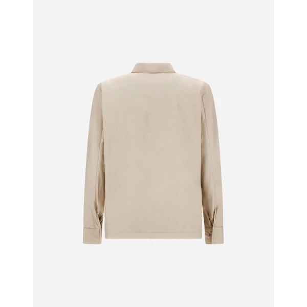 Herno Chantilly Resort Overshirt in Lightweight Matt Nylon and Suede-Effect Microfibre | Men's Jackets | Luxury Shoes 