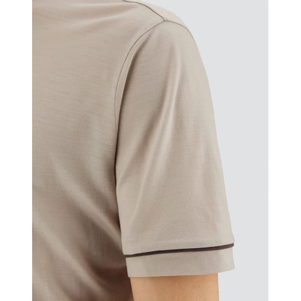 Herno Chantilly Resort Short-Sleeve Polo Shirt in Wool Jersey with a Shiny Finish | Men's T-Shirts and Polos | Luxury Shoes 