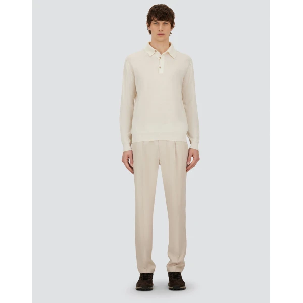 Herno Chantilly Resort Trousers in Cashmere and Silk | Men's Trousers | Luxury Shoes 