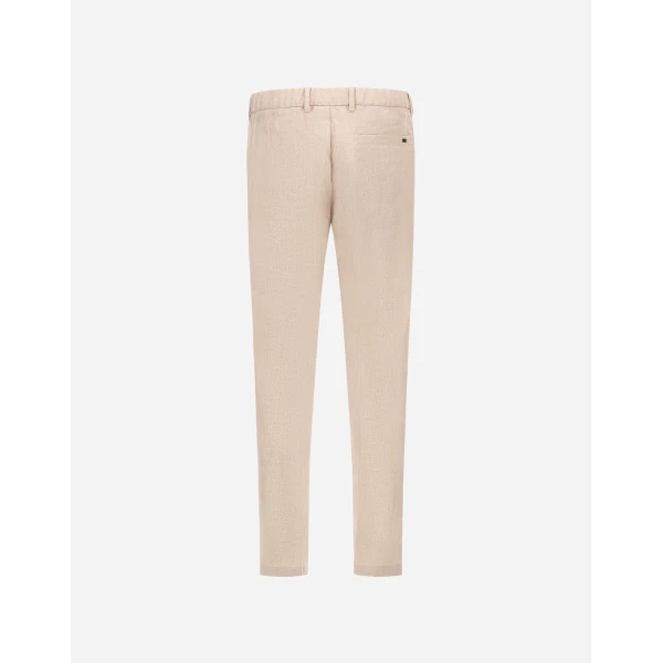 Herno Chantilly Resort Trousers in Fade-Effect Linen with Tropical Print | Men's Trousers | Luxury Shoes 