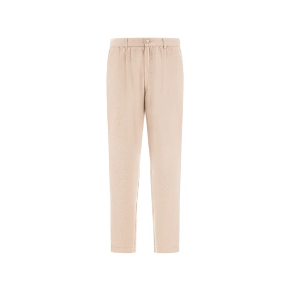 Herno Chantilly Resort Trousers in Wool-Blend Melange Flannel | Men's Trousers | Luxury Shoes 