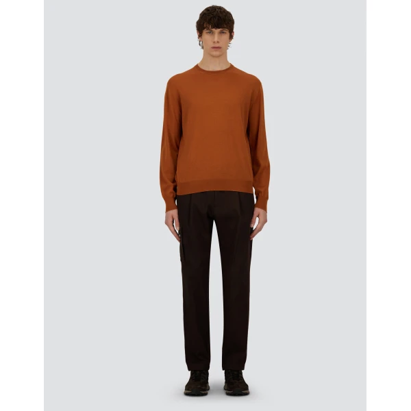 Herno Copper Resort Sweater in Wool and Silk | Men's Knitwear | Luxury Shoes 