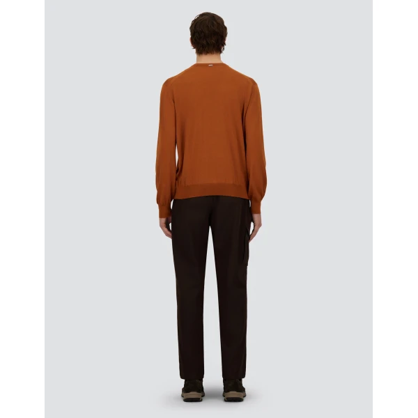 Herno Copper Resort Sweater in Wool and Silk | Men's Knitwear | Luxury Shoes 