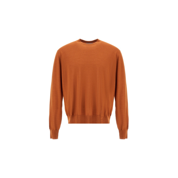 Herno Copper Resort Sweater in Wool and Silk | Men's Knitwear | Luxury Shoes 
