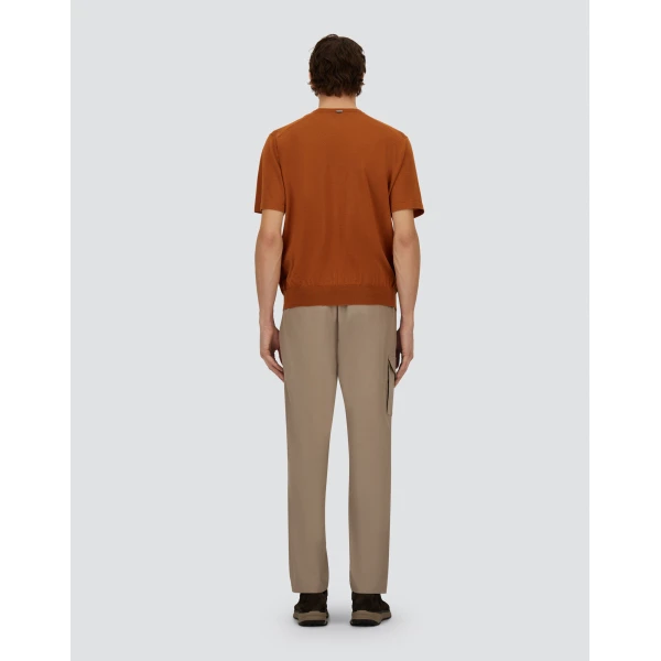 Herno Copper Resort T-Shirt in Wool and Silk Knit | Men's T-Shirts and Polos | Luxury Shoes 