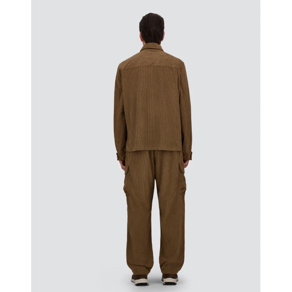 Herno Corduroy Cargo Trousers in Light Military | Men's Trousers | Luxury Shoes 