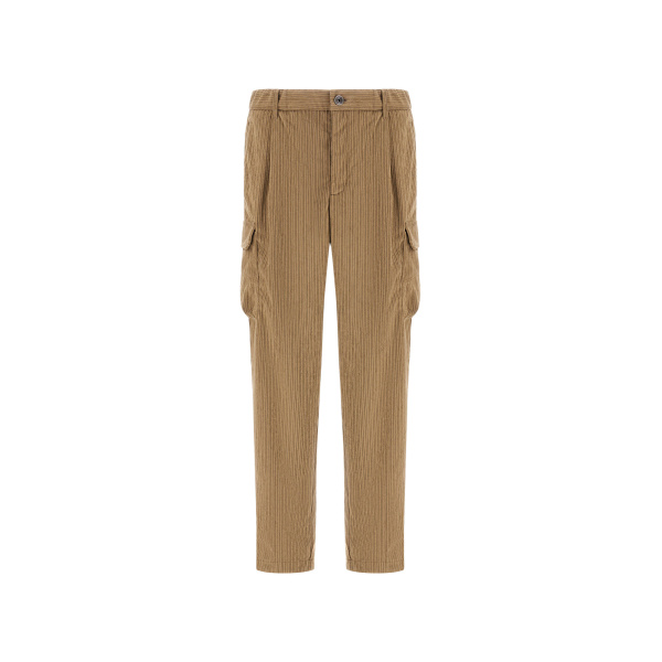 Herno Corduroy Cargo Trousers in Light Military | Men's Trousers | Luxury Shoes 