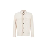 Herno Corduroy Shacket in Ivory | Men's Jackets | Luxury Shoes 