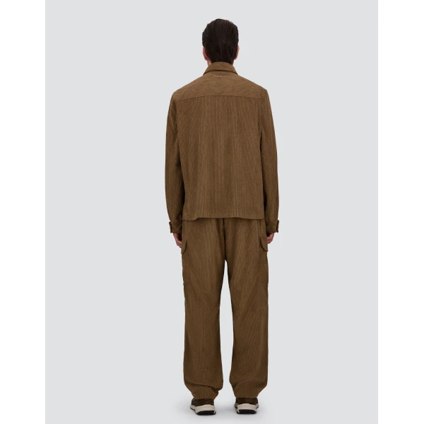 Herno Corduroy Shacket in Light Military | Men's Jackets | Luxury Shoes 