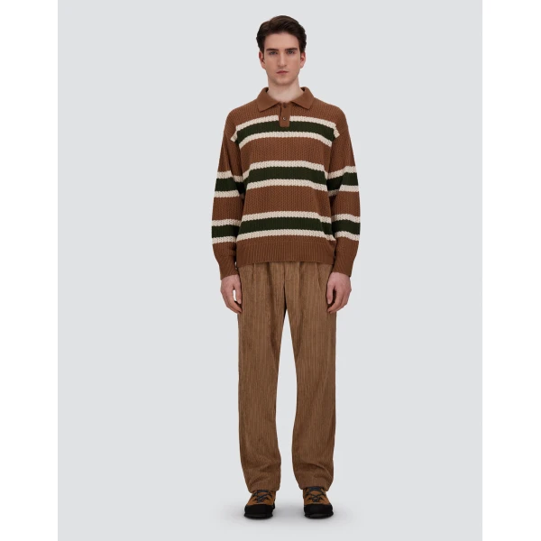 Herno Corduroy Trousers in Camel | Men's Trousers | Luxury Shoes 