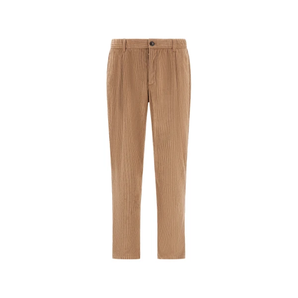 Herno Corduroy Trousers in Camel | Men's Trousers | Luxury Shoes 