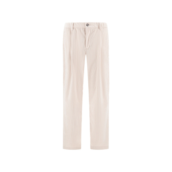 Herno Corduroy Trousers in Ivory | Men's Trousers | Luxury Shoes 