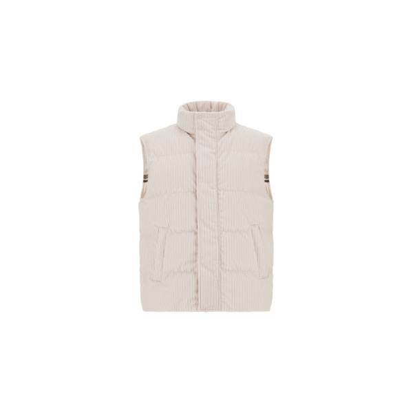 Herno Corduroy Vest in Ivory | Men's Jackets | Luxury Shoes 