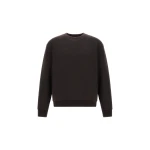 Herno Cotton and Wool Crew-Neck Sweatshirt in Dark Brown | Men's Sweatshirts | Luxury Shoes 