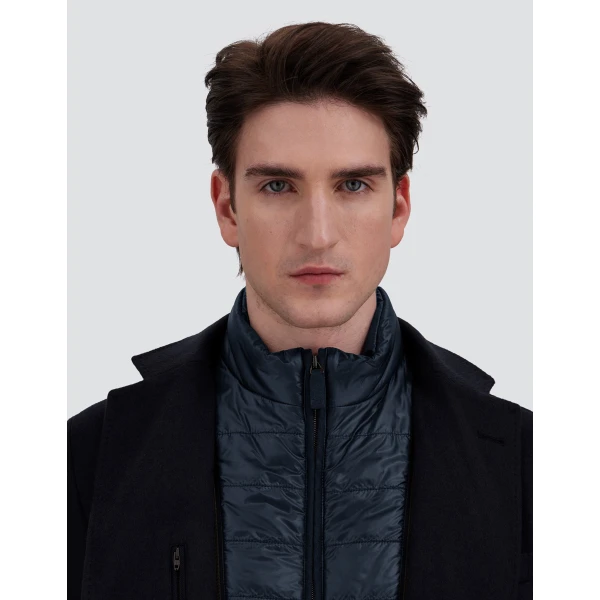Herno Dark Blue Blazer in Pure Cashmere and Nylon Ultralight | Men's Jackets | Luxury Shoes 