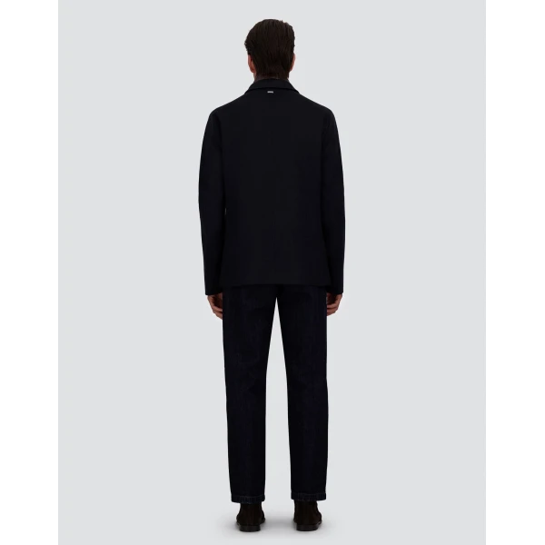 Herno Dark Blue Blazer in Pure Cashmere and Nylon Ultralight | Men's Jackets | Luxury Shoes 