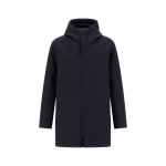 Herno Dark Blue Long Parka in 3-Layer Scuba | Men's Coats | Luxury Shoes 