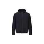 Herno Dark Blue Resort Jacket in 4-Way Stretch Nylon | Men's Jackets | Luxury Shoes 