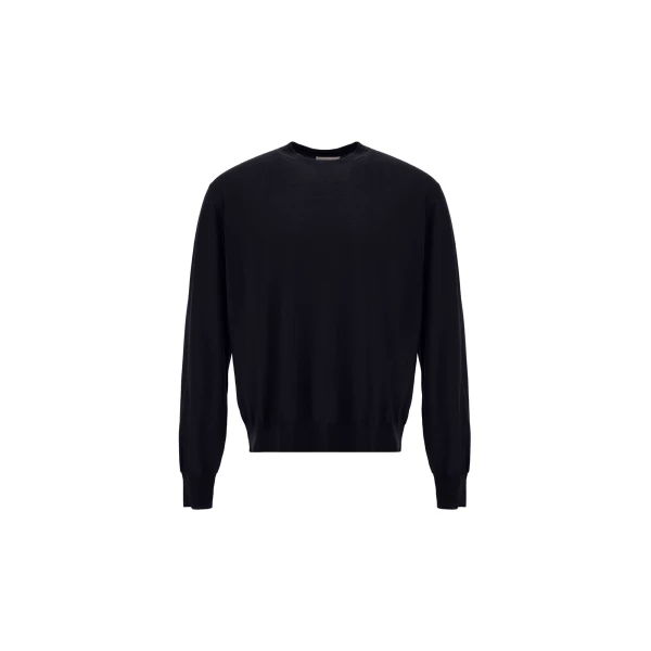 Herno Dark Blue Resort Sweater in Wool and Silk | Men's Knitwear | Luxury Shoes 