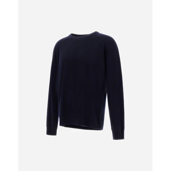 Herno Dark Blue Sweater in Cashmere | Men's Knitwear | Luxury Shoes 