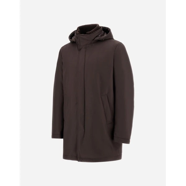 Herno Dark Brown Jacket in New Business and Nylon Ultralight | Men's Jackets | Luxury Shoes 