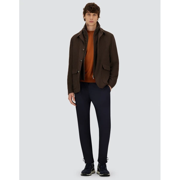 Herno Dark Brown Resort Blazer in Cashmere and Silk | Men's Jackets | Luxury Shoes 