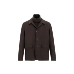 Herno Dark Brown Resort Blazer in Cashmere and Silk | Men's Jackets | Luxury Shoes 