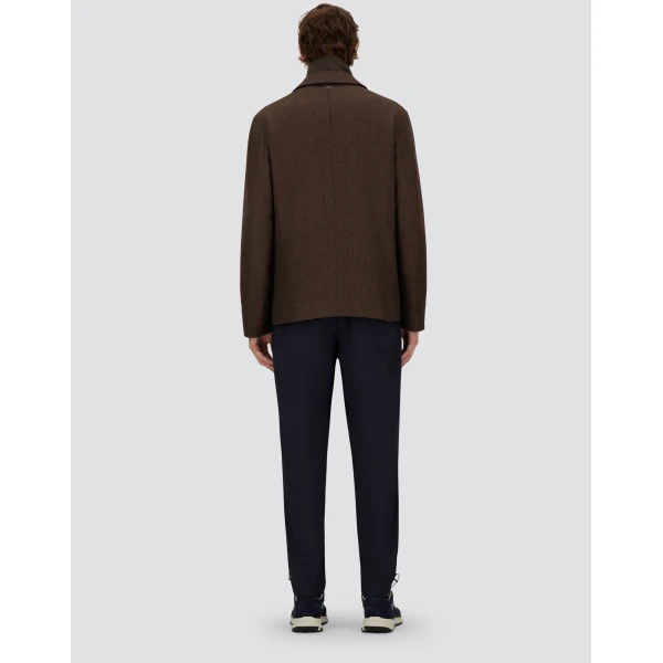 Herno Dark Brown Resort Blazer in Cashmere and Silk | Men's Jackets | Luxury Shoes 