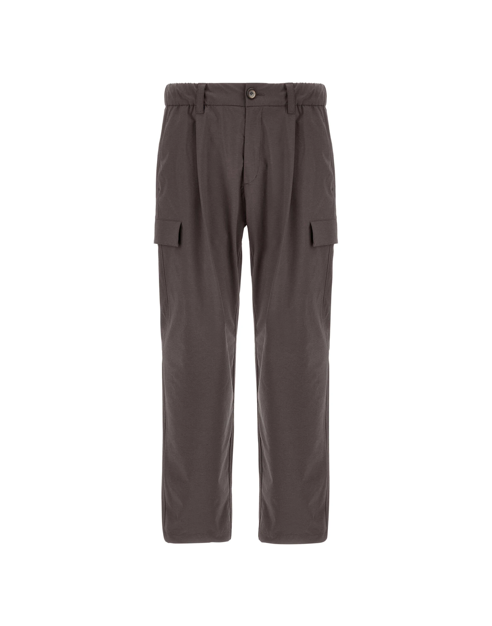 Herno Dark Brown Resort Cargo Trousers in Melange-Effect Stretch Nylon Herno Dark Brown Resort Cargo Trousers in Melange-Effect Stretch Nylon | Men's Trousers | Luxury Shoes