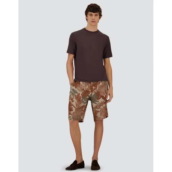 Herno Dark Brown Resort T-Shirt in Wool Jersey with a Shiny Finish | Men's T-Shirts and Polos | Luxury Shoes 