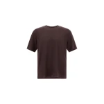 Herno Dark Brown Resort T-Shirt in Wool Jersey with a Shiny Finish | Men's T-Shirts and Polos | Luxury Shoes 