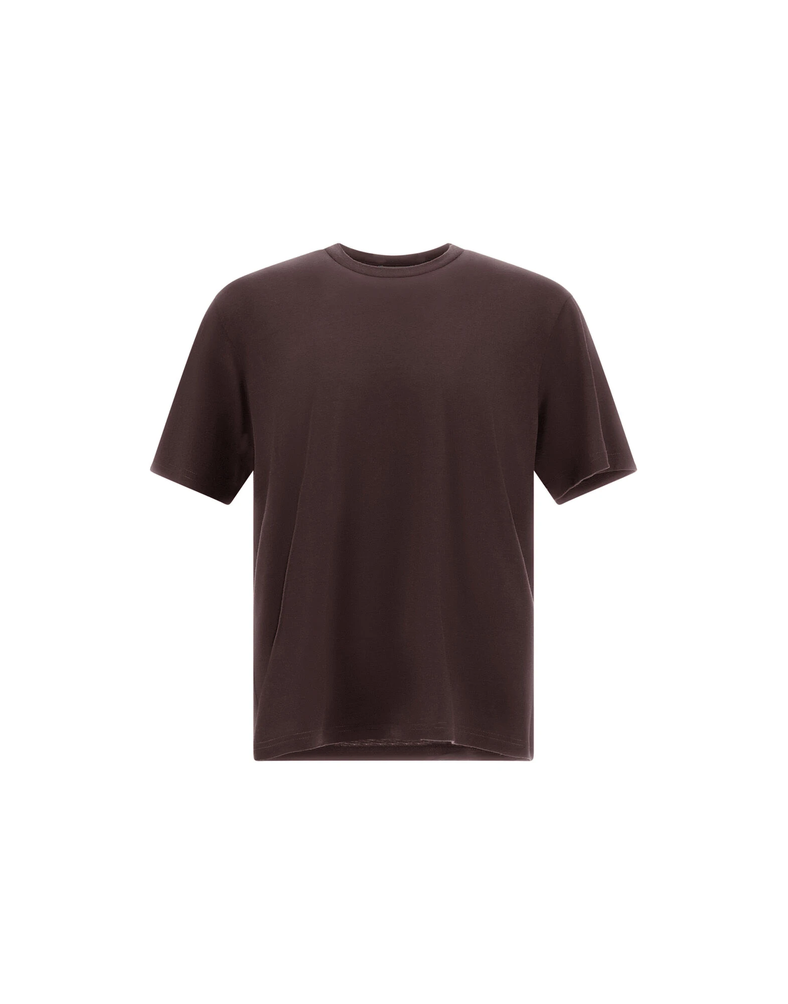 Herno Dark Brown Resort T-Shirt in Wool Jersey with a Shiny Finish Herno Dark Brown Resort T-Shirt in Wool Jersey with a Shiny Finish | Men's T-Shirts and Polos | Luxury Shoes