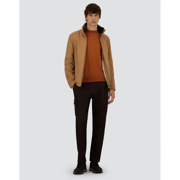 Herno Dark Brown Resort Trousers in Stretch Cotton | Men's Trousers | Luxury Shoes 