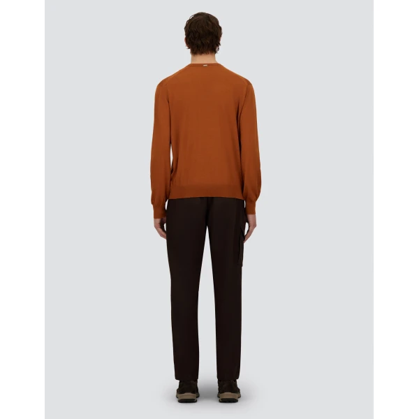 Herno Dark Brown Resort Trousers in Stretch Cotton | Men's Trousers | Luxury Shoes 