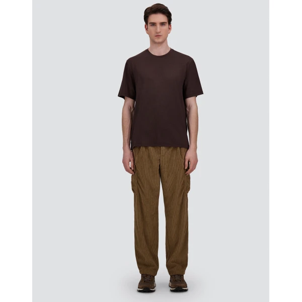 Herno Dark Brown T-Shirt in Wool Jersey | Men's T-Shirts and Polos | Luxury Shoes 