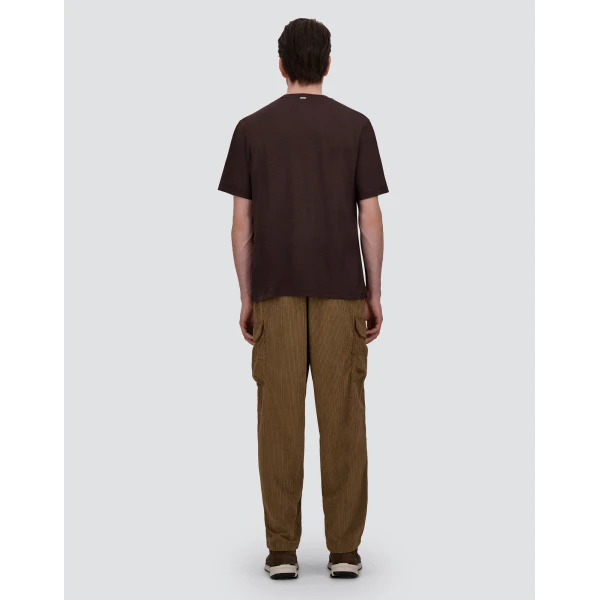 Herno Dark Brown T-Shirt in Wool Jersey | Men's T-Shirts and Polos | Luxury Shoes 