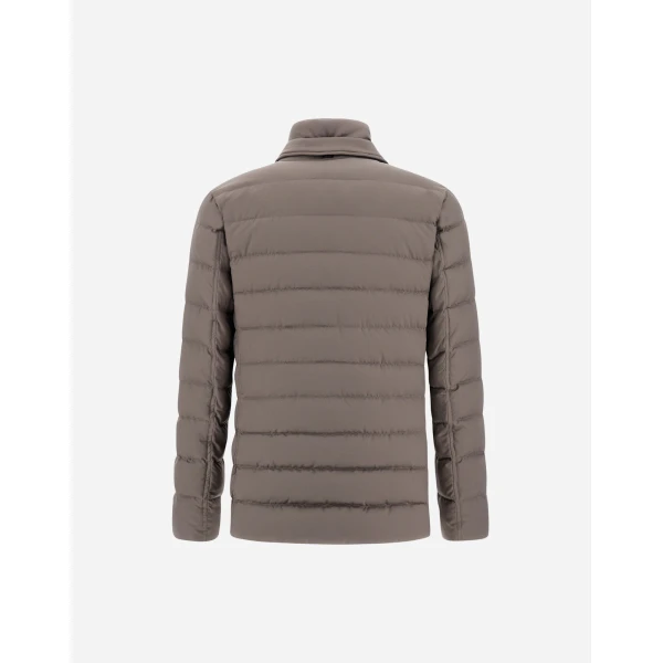 Herno Dark Taupe Blazer in Arendelle and Monogram | Men's Jackets | Luxury Shoes 