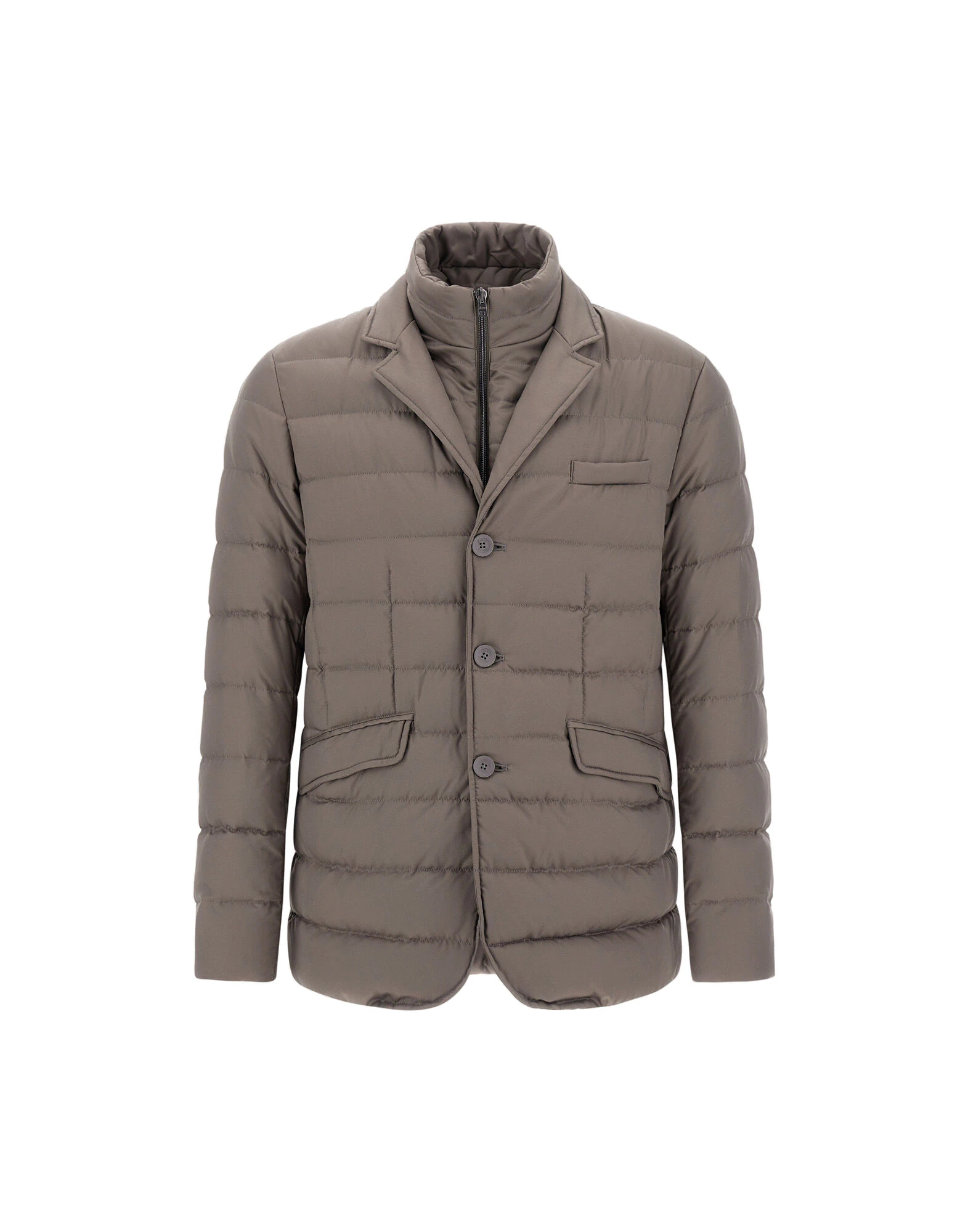 Herno Dark Taupe Blazer in Arendelle and Monogram Herno Dark Taupe Blazer in Arendelle and Monogram | Men's Jackets | Luxury Shoes