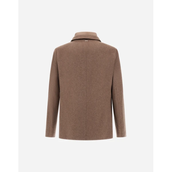 Herno Dark Taupe Blazer in Pure Cashmere and Nylon Ultralight | Men's Jackets | Luxury Shoes 