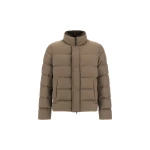 Herno Dark Taupe Bomber Jacket in Arendelle and Faux Fur | Men's Jackets | Luxury Shoes 