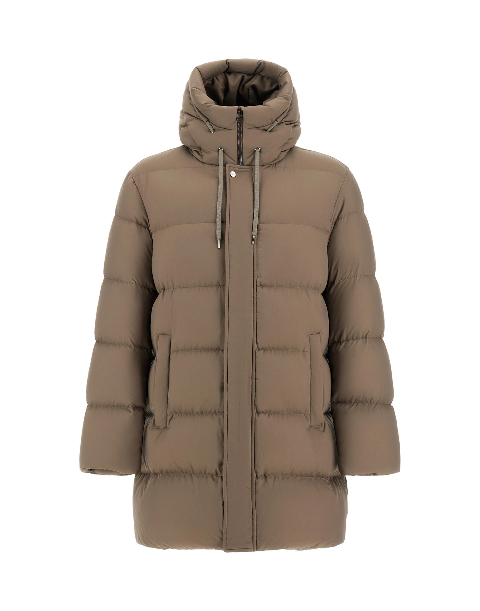 Herno Dark Taupe Long Jacket in Arendelle and Monogram Herno Dark Taupe Long Jacket in Arendelle and Monogram | Men's Jackets | Luxury Shoes