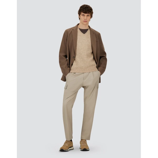 Herno Dark Taupe Resort Blazer in Soft Wool-Effect Jersey | Men's Jackets | Luxury Shoes 