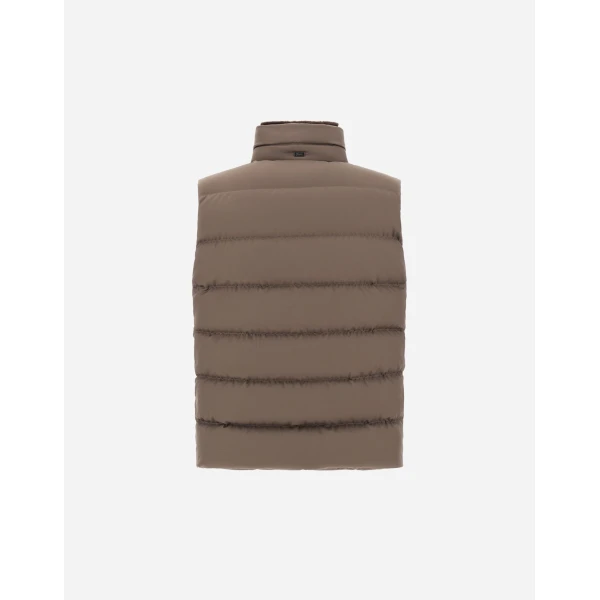 Herno Dark Taupe Vest in Arendelle and Monogram | Men's Jackets | Luxury Shoes 