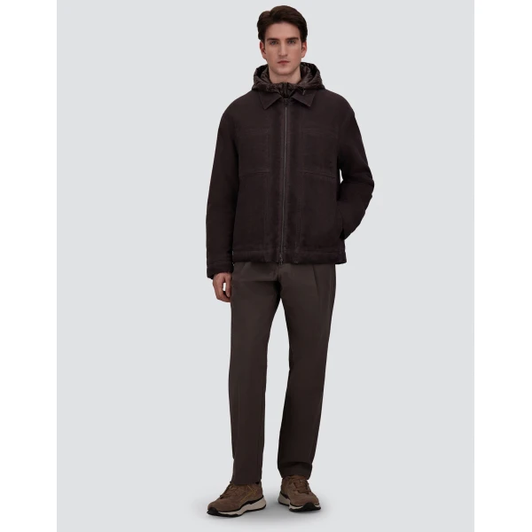 Herno Denim-Effect Gabardine and Nylon Ultralight Jacket in Dark Brown | Men's Jackets | Luxury Shoes 