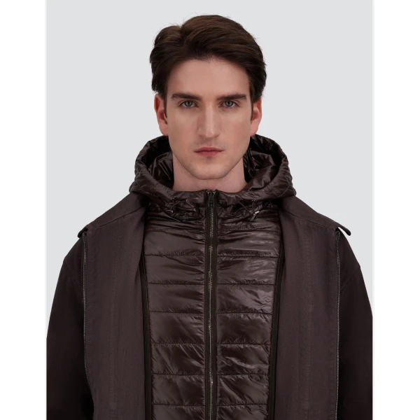 Herno Denim-Effect Gabardine and Nylon Ultralight Jacket in Dark Brown | Men's Jackets | Luxury Shoes 