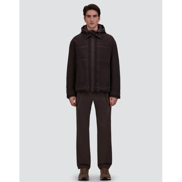 Herno Denim-Effect Gabardine and Nylon Ultralight Jacket in Dark Brown | Men's Jackets | Luxury Shoes 
