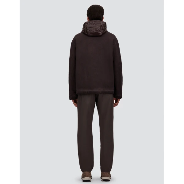 Herno Denim-Effect Gabardine and Nylon Ultralight Jacket in Dark Brown | Men's Jackets | Luxury Shoes 