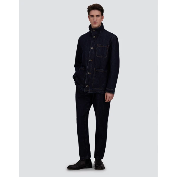 Herno Denim Jacket in Navy Blue | Men's Jackets | Luxury Shoes 