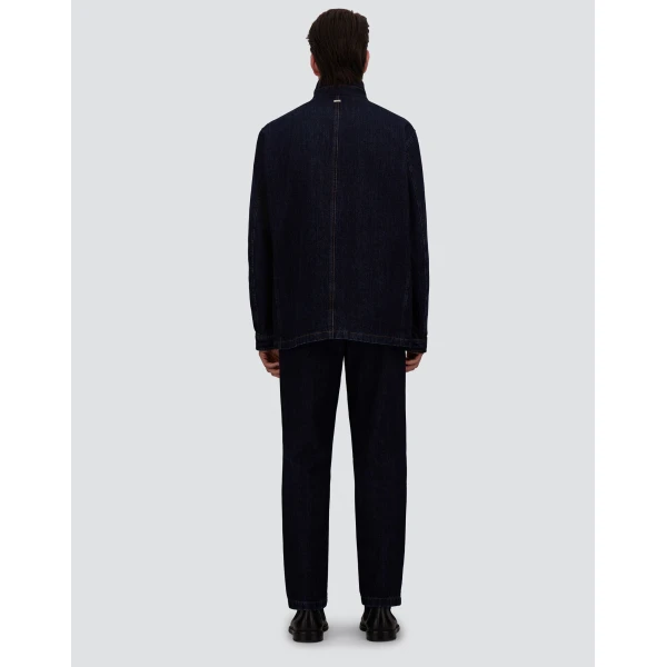 Herno Denim Jacket in Navy Blue | Men's Jackets | Luxury Shoes 