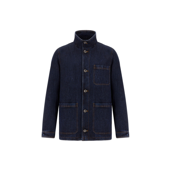 Herno Denim Jacket in Navy Blue | Men's Jackets | Luxury Shoes 